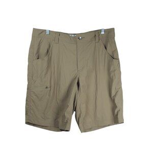 Marmot Men's Khaki Flat Front Outdoor Trail Hiking Cargo Short Size 34